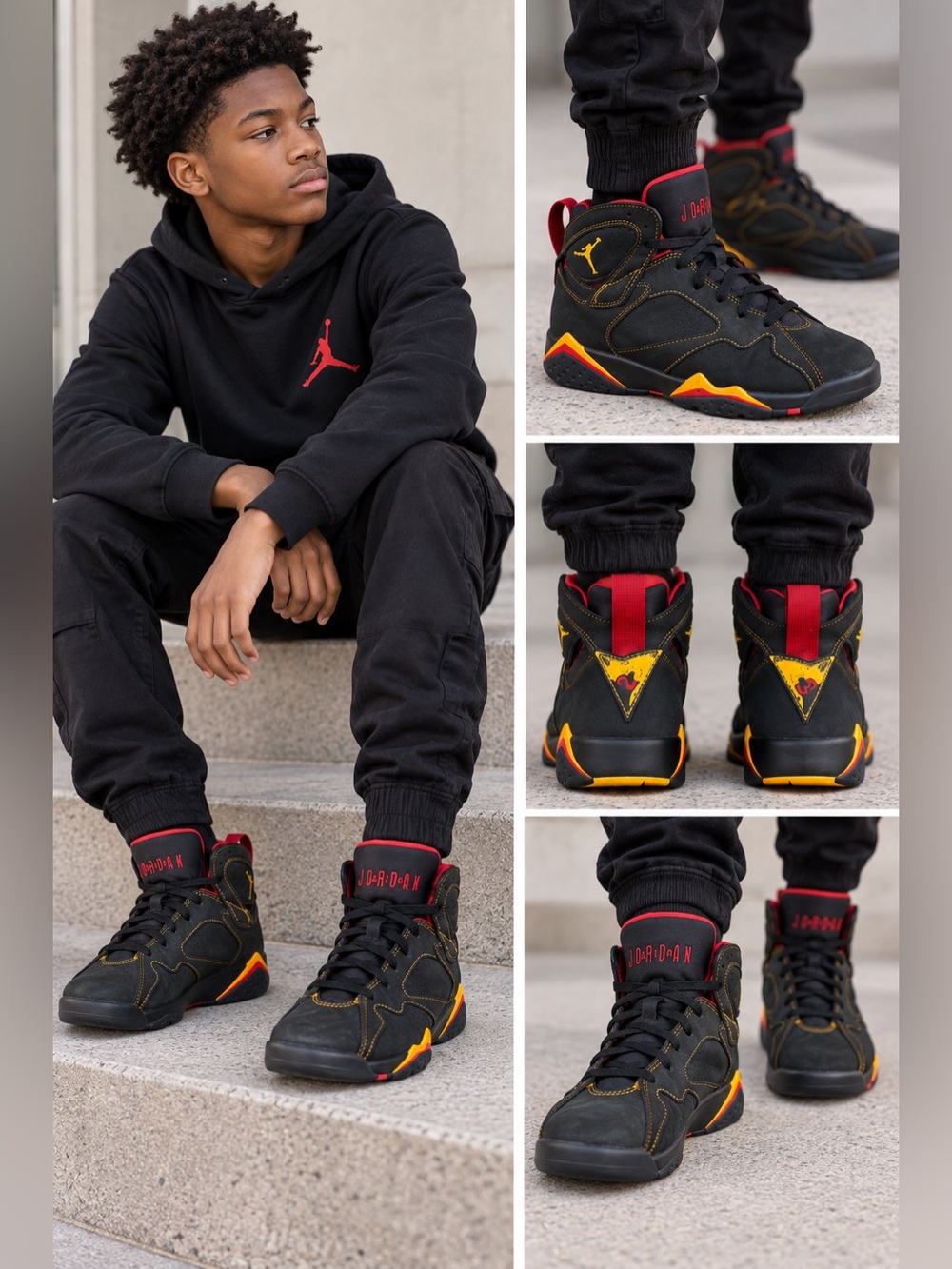 Nike Air Jordan 7 Retro Citrus Size 7Y CU9307-081 Black Red Orange OG
2022